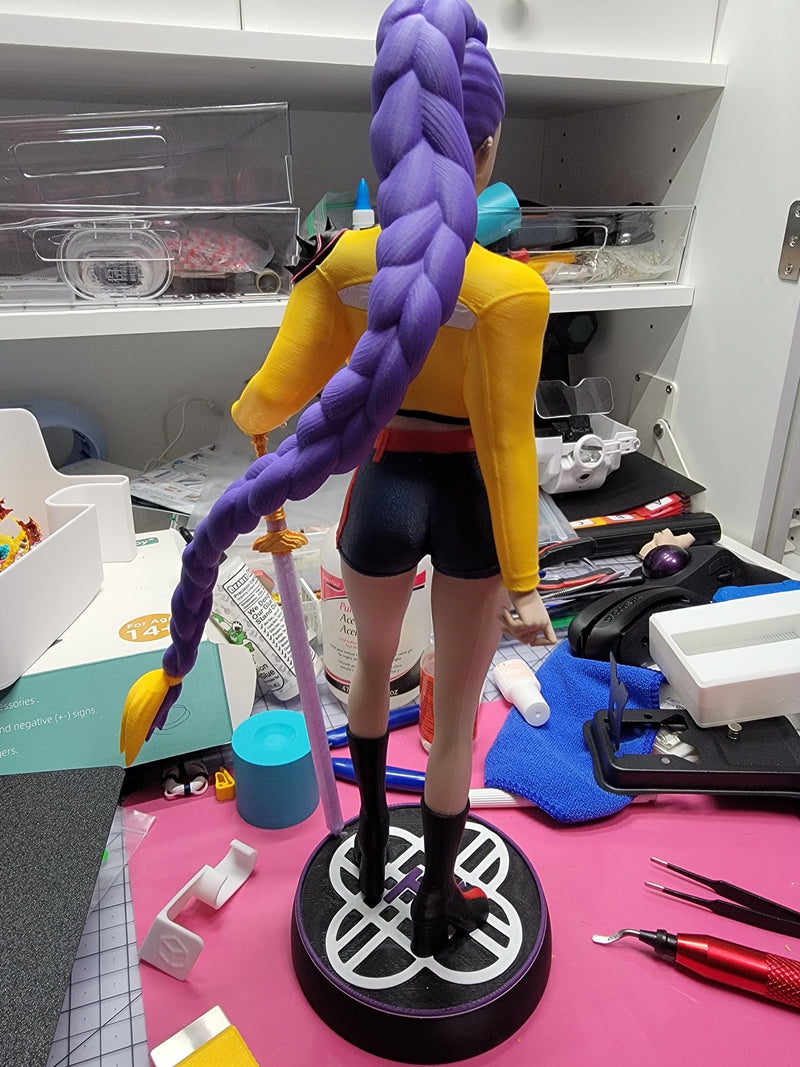 Rumi from behind with that braid!  This took a few weeks to print and complete.